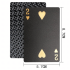Prabangios juodos pokerio kortos su auksiniais raštais