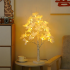 Šviečiantis dekoratyvinis šventinis LED medelis balta berža 60 cm