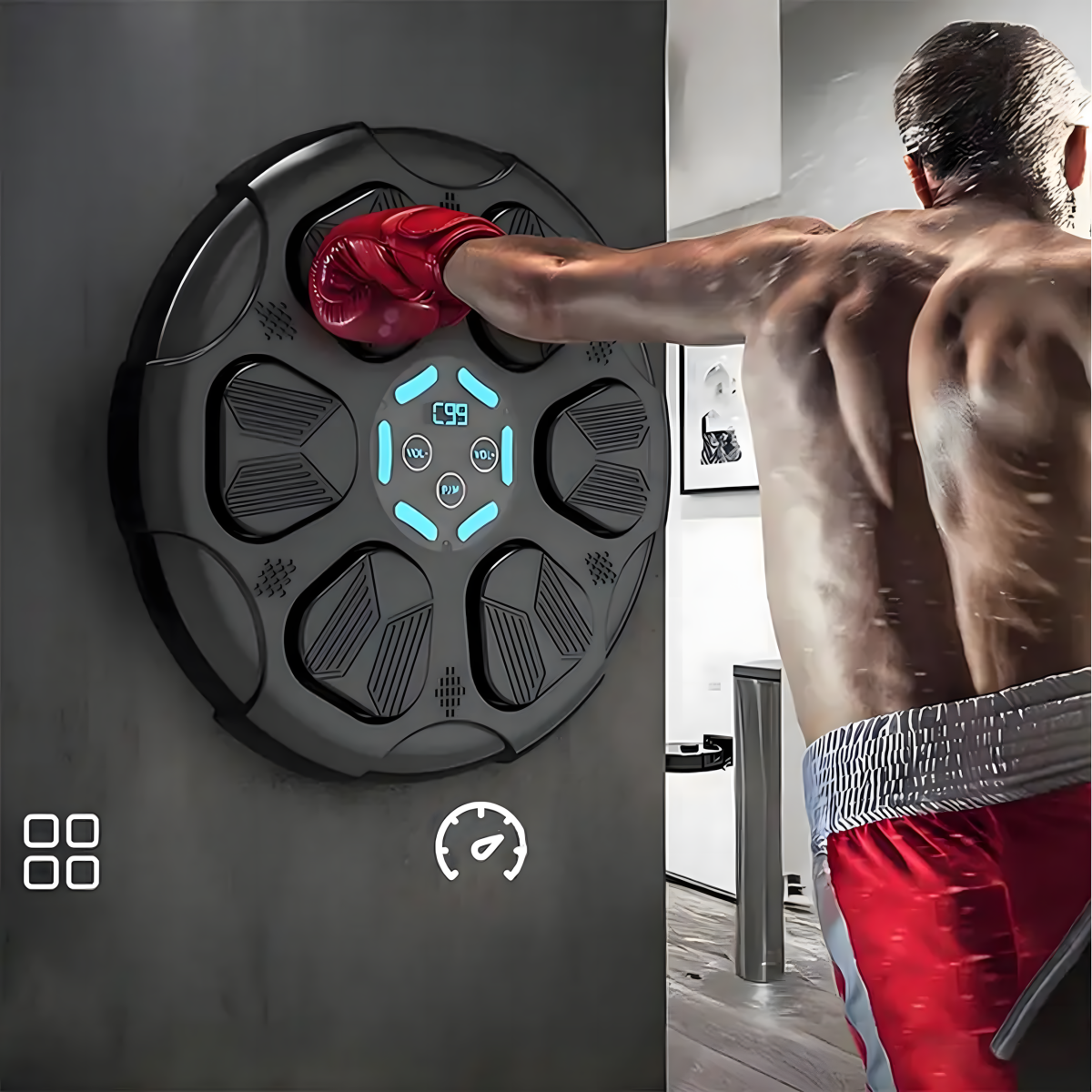 Interaktyvi bokso mašina su Bluetooth ir muzika