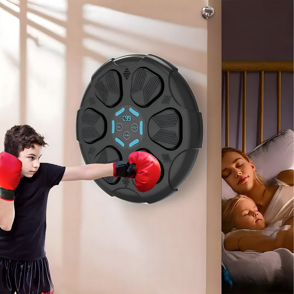 Interaktyvi bokso mašina su Bluetooth ir muzika