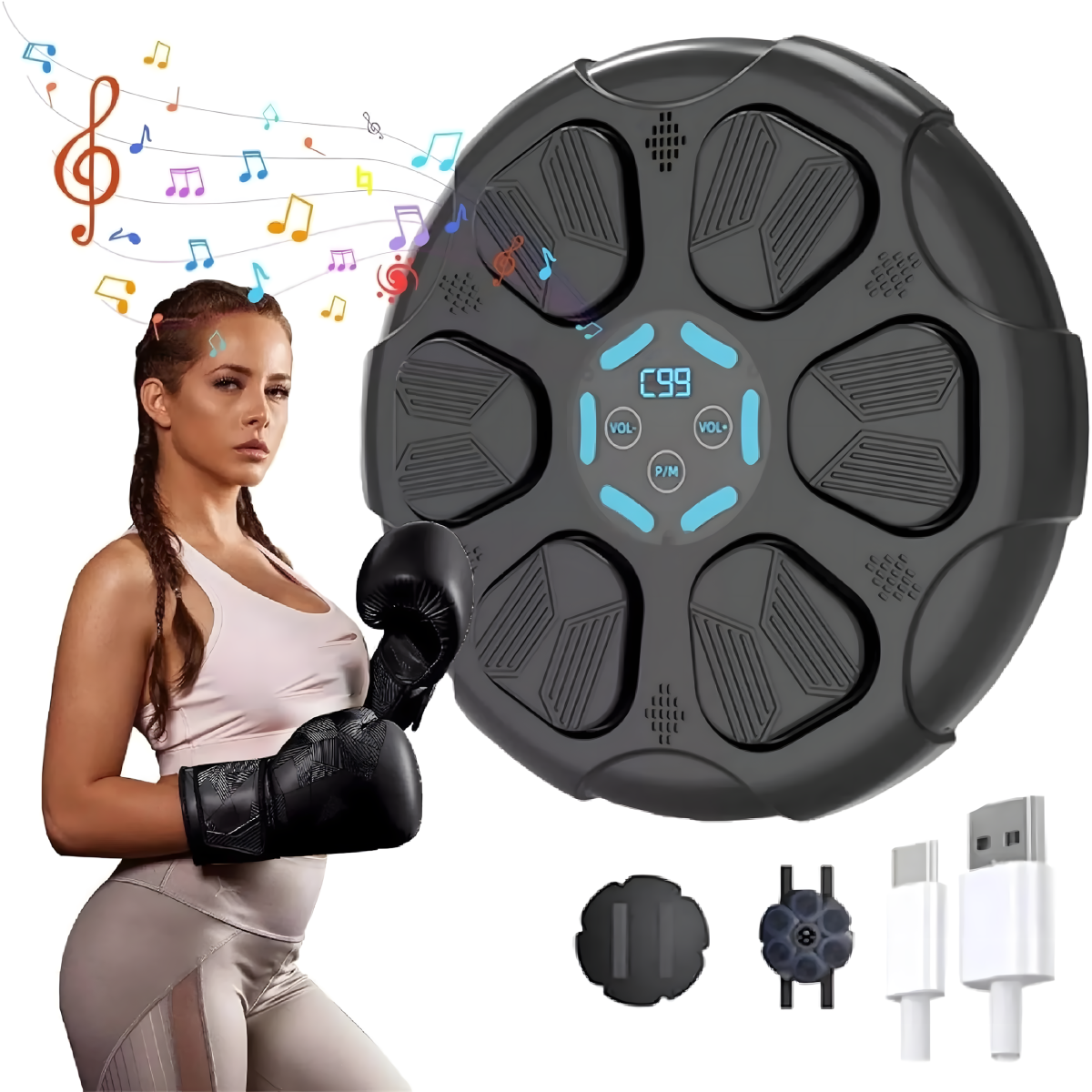 Interaktyvi bokso mašina su Bluetooth ir muzika