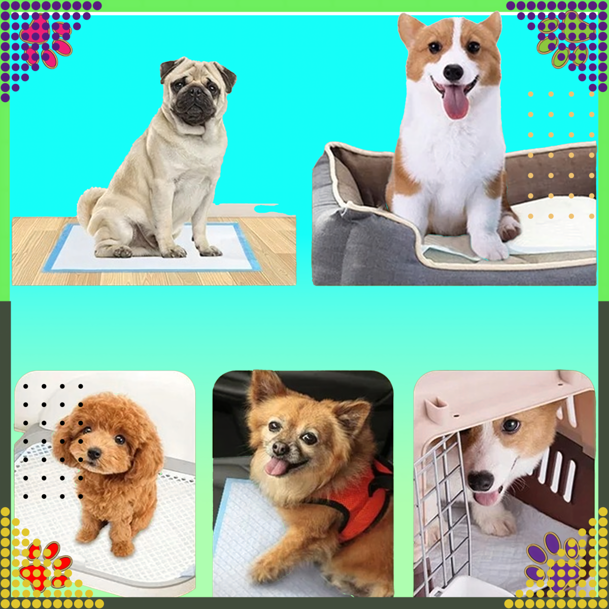 Higieniniai kilimėliai šunims mokytis tuštintis XL 60x90 cm 50 vnt.