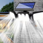 Saulės lempa 74 LED 4in1 išorinis apšvietimas su judesio ir sutemų jutikliu