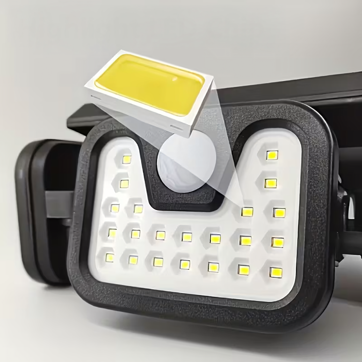 Saulės lempa 74 LED 4in1 išorinis apšvietimas su judesio ir sutemų jutikliu