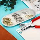 Rinkinys su skylamušiu ir 100 vnt. kilpomis, 6 mm