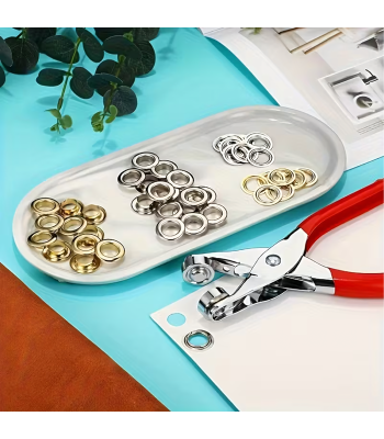 Rinkinys su skylamušiu ir 100 vnt. kilpomis, 6 mm