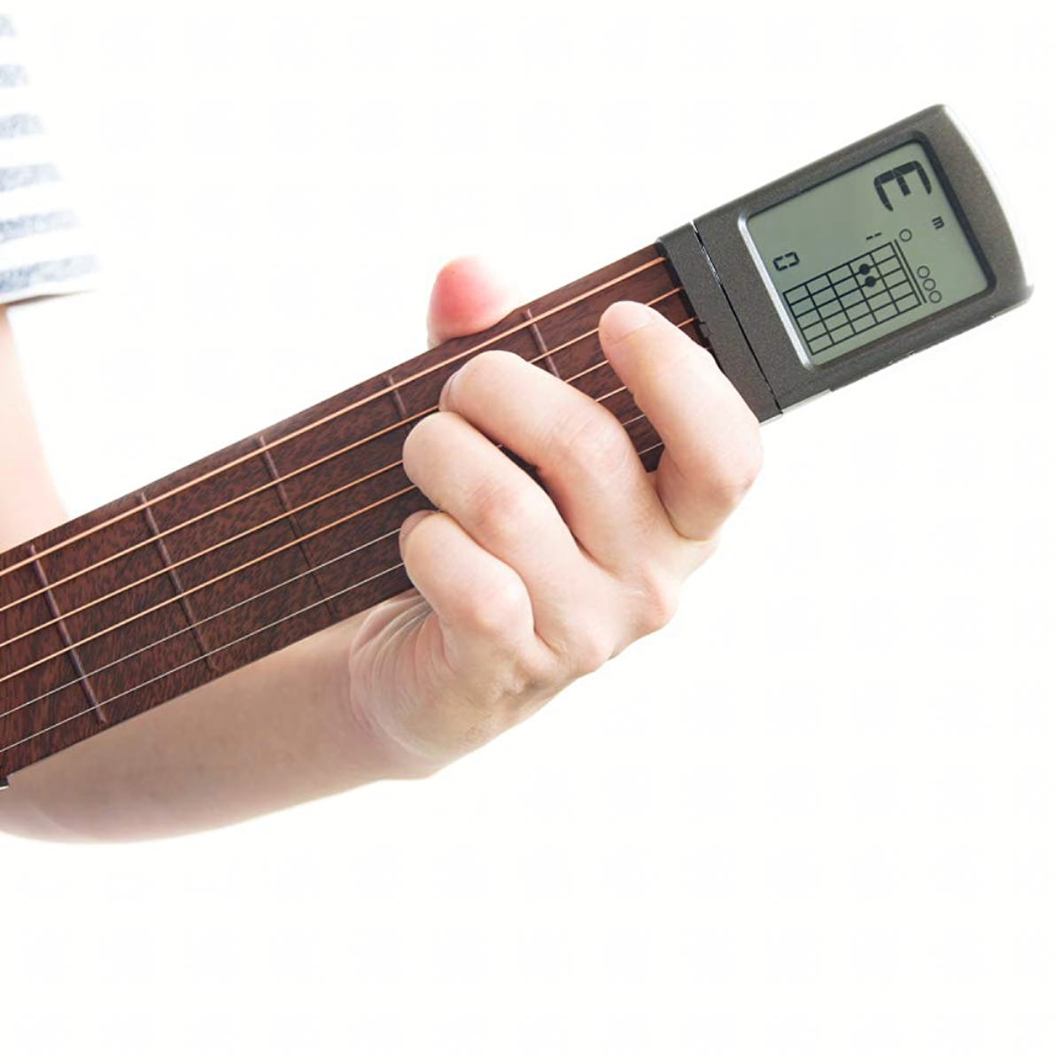 Skaitmeninis gitaros akordų mokytojas su ekranu
