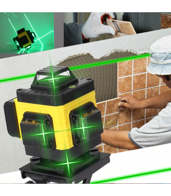 Lazerinis gulsčiukas 360 linijų 16 linijų su stovu ir 2 akumuliatoriais