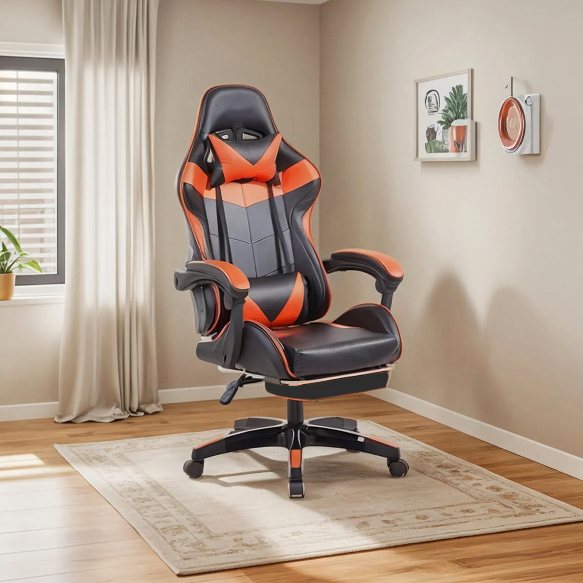 Žaidimų ir biuro kėdė su pakoju