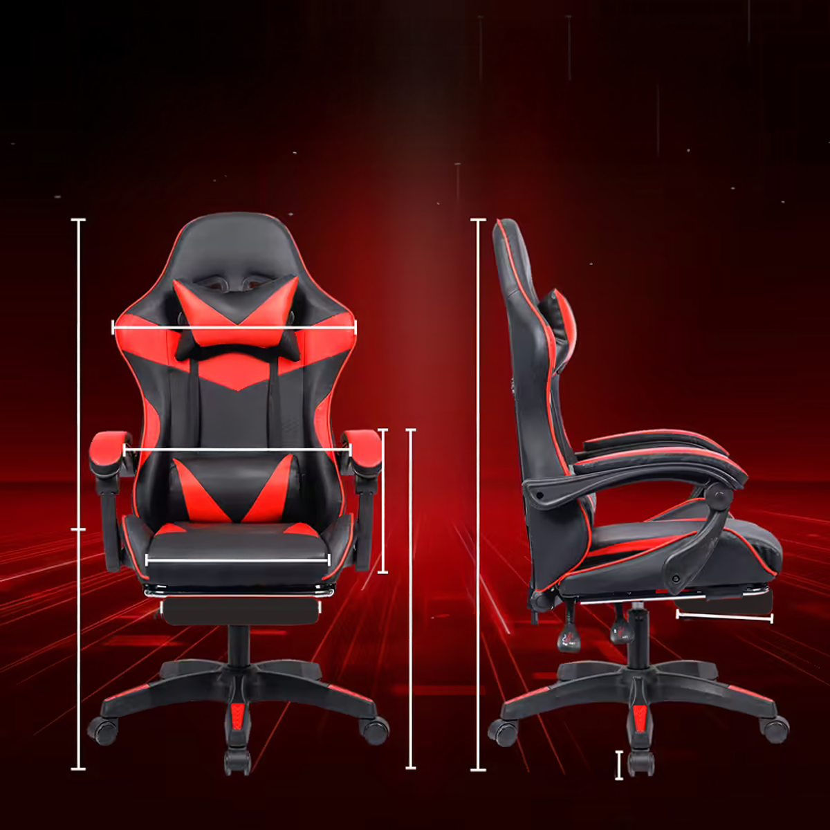 Žaidimų ir biuro kėdė su pakoju