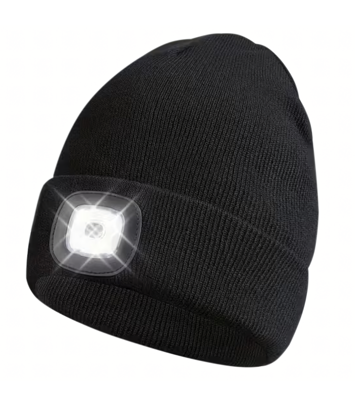 Žieminė kepurė su LED žibintuvėliu