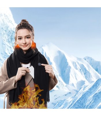 Šildomas šalikas su USB ir išorine baterija