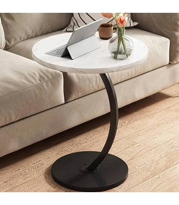 Apvalus kavos staliukas svetainei, miegamajam arba balkonui