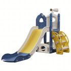 Sūpynė su čiuožykla ir kopetėlėmis vaikams sode