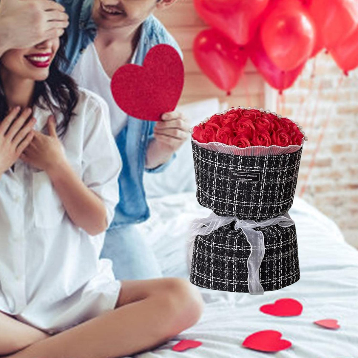 Muilo Rožės Raudonos LED Rinkinys Valentino Dienai Moters Diena Dovana Gimtadienis