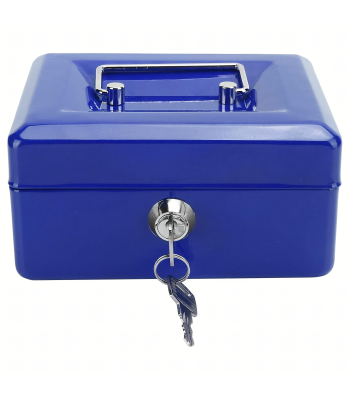 Metalinė dėžutė pinigams, monetoms, banknotams, dokumentams, seifas, raktai