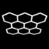 Lempa LED Hexagon Panel Apšvietimas Garažui Namams