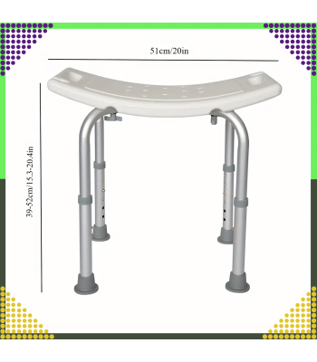 Reguliuojama vonios kėdė dušui