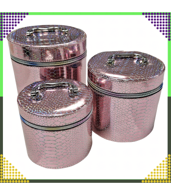 Kosmetikos dėžė moterims 3 viename su veidrodžiu