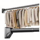 Teleskopinis Karnizas - Drabužių Pakaba ir Dušo Užuolaidų Strypas