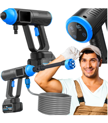 Belaidė akumuliatorinė aukšto slėgio plovykla LCD 21V 50 BAR 500W