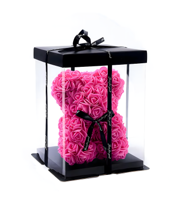 Meškutis iš rožių su LED