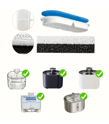 Keičiamų filtrų komplektas fontano girdyklai šunims ir katėms, 8 vnt.