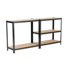 Metalinis Juodas Sandėliavimo Stelažas 150x75x30, Maksimali Apkrova 875 kg