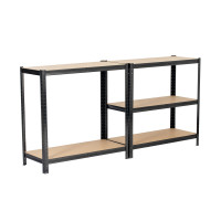 Metalinis Juodas Sandėliavimo Stelažas 150x75x30, Maksimali Apkrova 875 kg