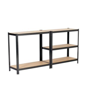 Metalinis Juodas Sandėliavimo Stelažas 150x75x30, Maksimali Apkrova 875 kg