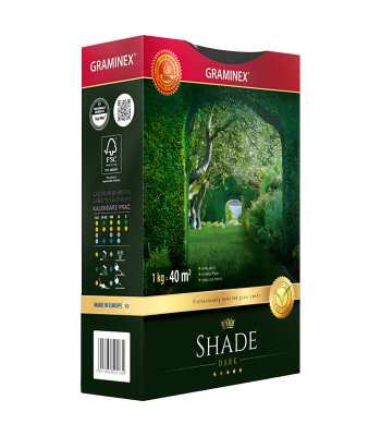 Premium Žolės Sėklų Mišinys SHADE 1kg 40m Tamsioms Vietoms