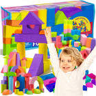 Spalvotų Putplasčio Kaladėlių Rinkinys Vaikams 50 Elementų