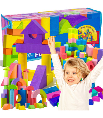 Spalvotų Putplasčio Kaladėlių Rinkinys Vaikams 50 Elementų