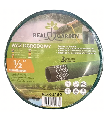 Sodo žarna suvyniojama 3 sluoksnių stipri elastinga patvari 30 m guminė