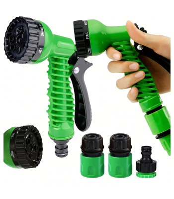 Reguliuojamas sodo laistymo pistoletas su 7 režimais ir 3 jungtimis