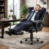 Ergonomiškas biuro fotelis su masažo funkcija ir pakoju