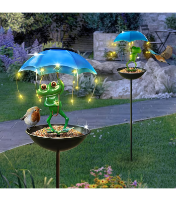 Saulės lempa dekoratyvinė sodo žaba