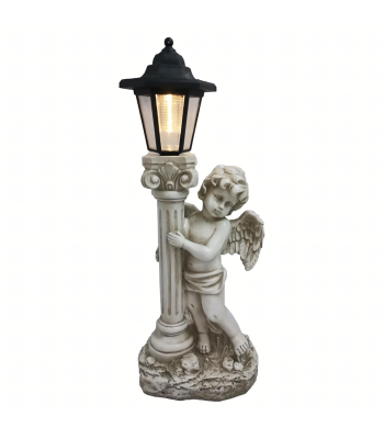 Figūrėlė Žvakidė Dekoracija Angelo Saulės Šviesos LED Sodo Dekoras 49cm