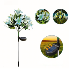 Saulės energija maitinama sodo lempa lelijos gėlės forma