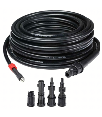 Vamzdžių valymo žarna 15m su adapteriais plovimo įrenginiams