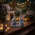 Figūrėlė lempa sodo dekoras saulės LED dramblys su žibintu