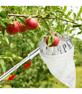 Teleskopinis vaisių rinktuvas su 4 antgaliais