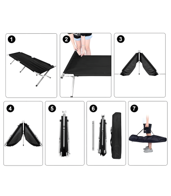 Turistinė sulankstoma lova Kanadyjka XXL su uždangalu