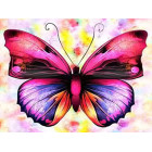 Diamentinės Mozaikos Rinkinys 5D Kolorinis Drugelis