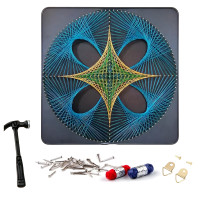 Kūrybinis String Art Rinkinys 40x40 cm Geometrinis Apskritimas