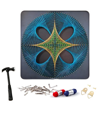 Kūrybinis String Art Rinkinys 40x40 cm Geometrinis Apskritimas