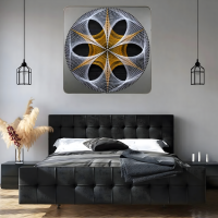 Kūrybinis rinkinys String Art 40 x 40 cm Geometrinis Ratas