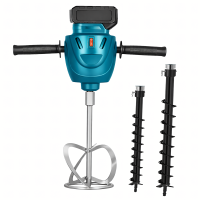 Akumuliatorinis žemės maišytuvas-gręžtuvas su 2 baterijomis