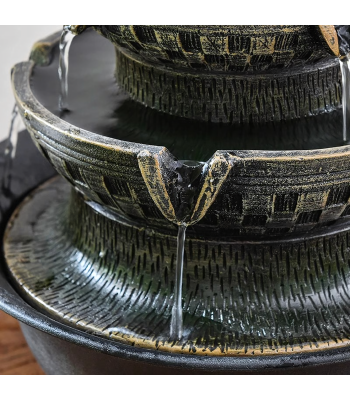 Dekoratyvinė stalų fontanėlė su LED apšvietimu ir siurbliu