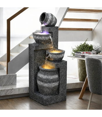 Didelė Dekoratyvinė Sodo Fontanas 117cm su LED Apšvietimu